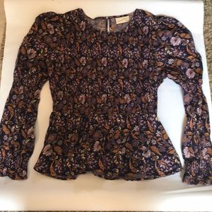 Women’s Peplum long sleeve blouse
